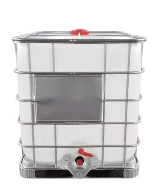 HDPE Chemical 1000L IBC Tank Plastik Putih Untuk Penyimpanan Cairan