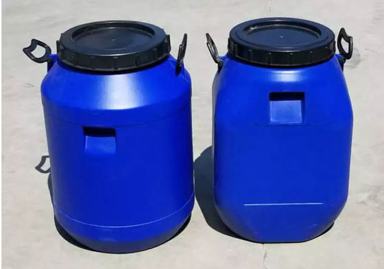Drum Penyimpanan Makanan 60L Barel Plastik Biru Dengan Tutup Dan Pegangan Benang