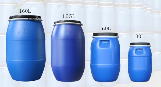 Drum Barel Plastik HDPE 30L - Bentuk Silinder 160L Dengan Lingkaran Besi