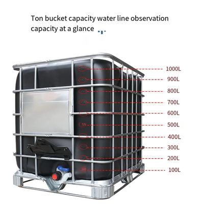 Penyimpanan Bahan Kimia IBC 1000 Liter Totes Wadah Penyimpanan Cairan HDPE