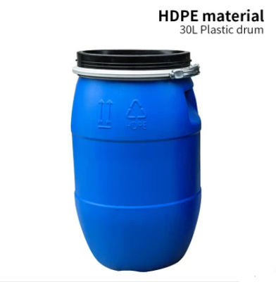 Wadah Penyimpanan Bahan Kimia 30L HDPE 30 Liter Barel Dengan Cincin Pengunci ISO9001
