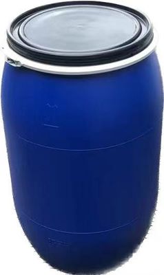 200L Blue Plastic Barrel Drum Dengan Handle Dan Hoop Baja Untuk Penyimpanan Kimia