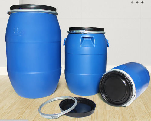 Baterai bahan baku plastik 125L flange pembukaan batang logam kimia